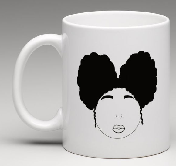 Afro girl mug